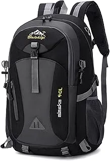 Mochila de Senderismo de 40L Mochila Plegable Ultraligera Mochila de Viaje Mochilas de Marcha para Hombre Mujer para Camping Viajes Excursiones Acampadas Montaña al aire libre, Negra